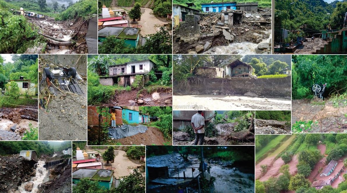 यमकेश्वर में आपदा के बाद की भयावह तस्वींरें, अभी भी बिजली, पानी, और सड़कें बंद होने से झूज रहे हैं ग्रामीण